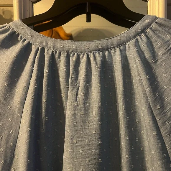 Ruby Rd. Soft Blue Ruffle Sleeve Blouse - Picture 8 of 11